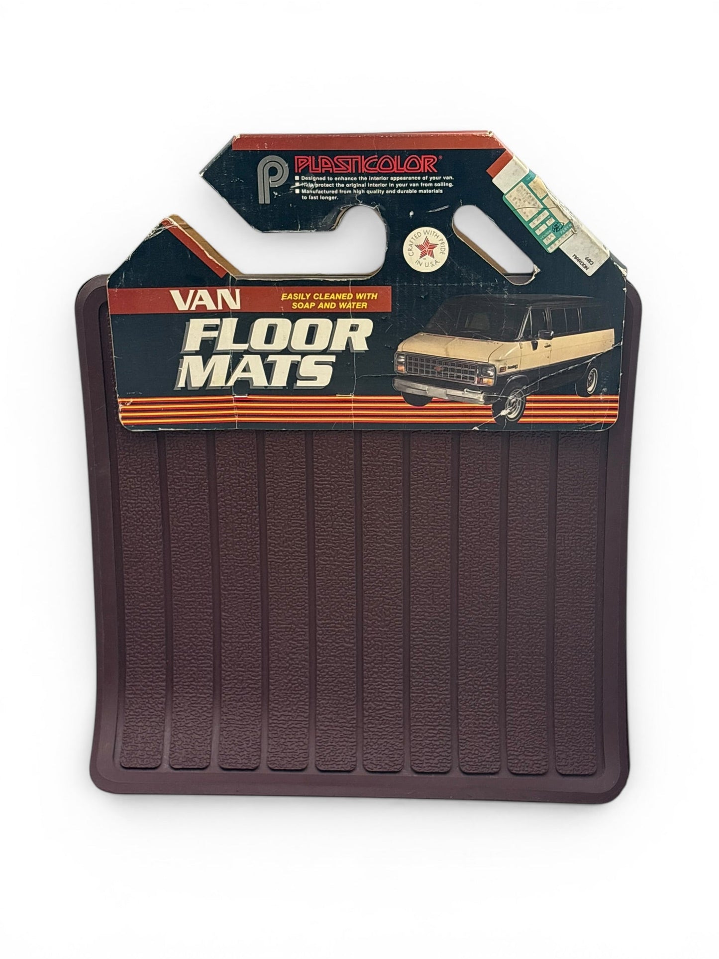 Gummimatta Van – retro brun