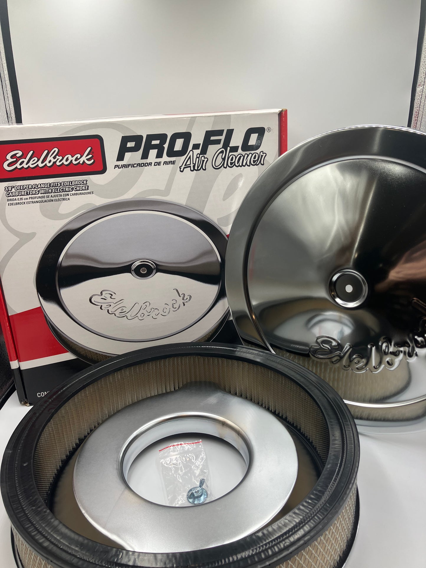 Luftrenare Edelbrock Kromad 14" | 3-3/4" höjd, (1221)