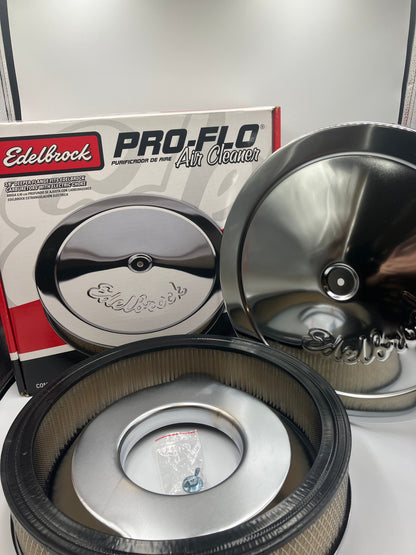 Luftrenare Edelbrock Kromad 14" | 3-3/4" höjd, (1221)