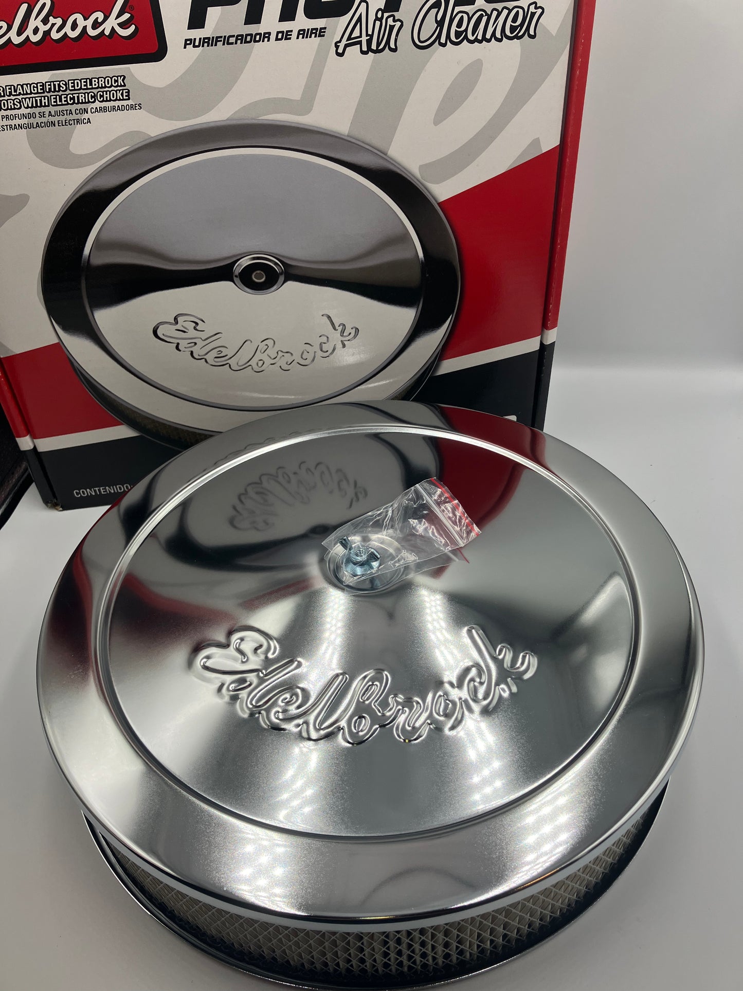 Luftrenare Edelbrock Kromad 14" | 3-3/4" höjd, (1221)