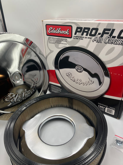 Luftrenare Edelbrock kromad standard höjd (3-5/16) (12071)