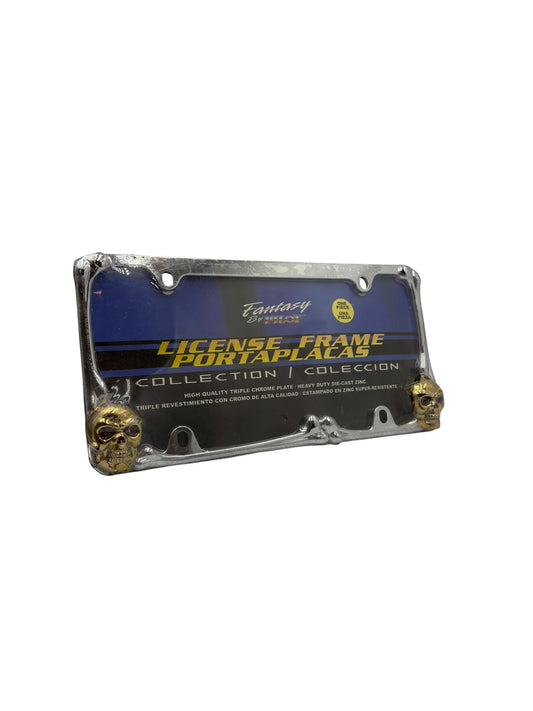 Pilot Skull License Plate Frame