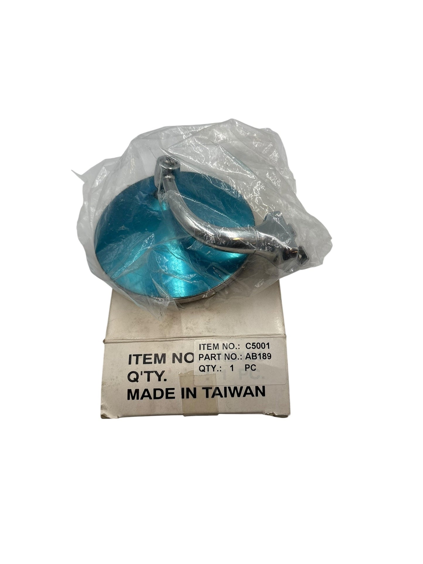 Blue Round Side Mirror Chrome AB189