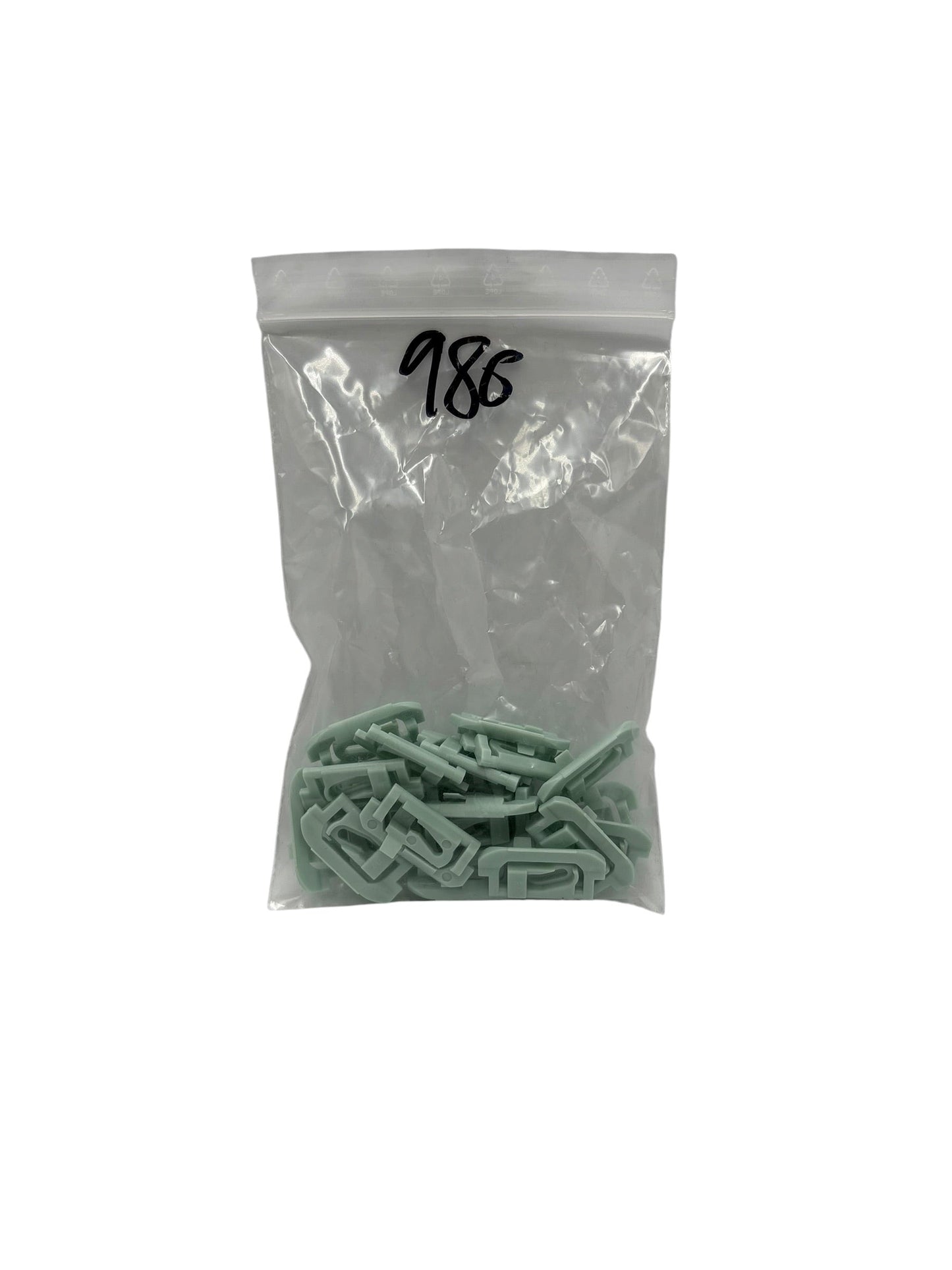 Plastclips / panelclips (grön, set)